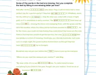 Year 5 Cloze test: the garden party