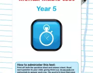 Year 5 mental maths test