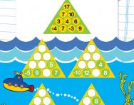 Year 5 number pyramids: negative numbers