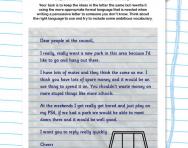 Year 5 proofreading: formal and informal language