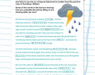 Year 6 Cloze test: the storm