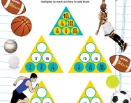 Year 6 number pyramids: adding fractions