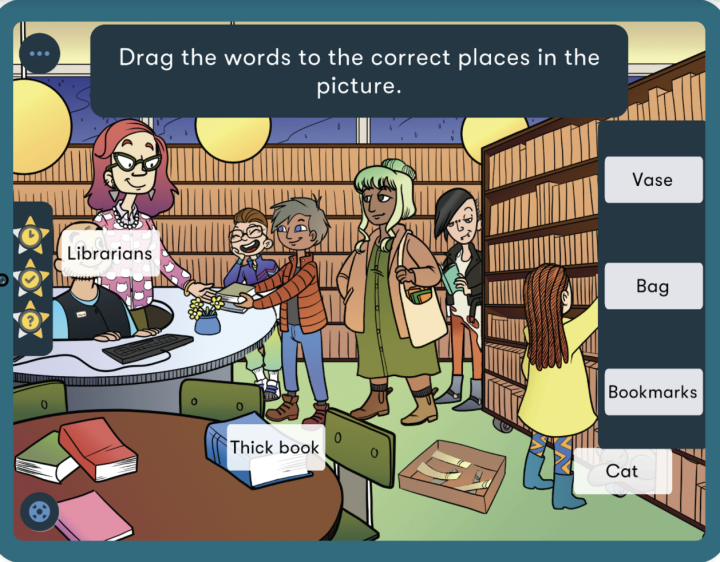 Mussila WordPlay App screen with characters