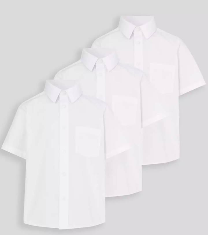 Boys white short sleeve shirts 