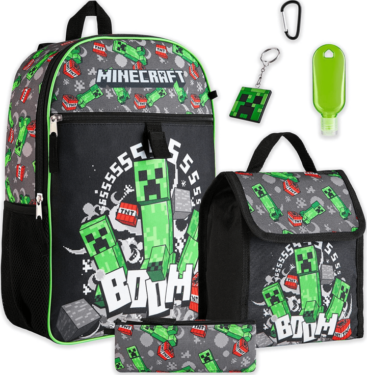 Minecraft backpack and lunchbox