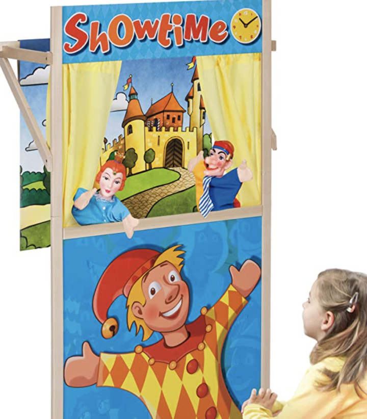 wooden puppet theatre booth