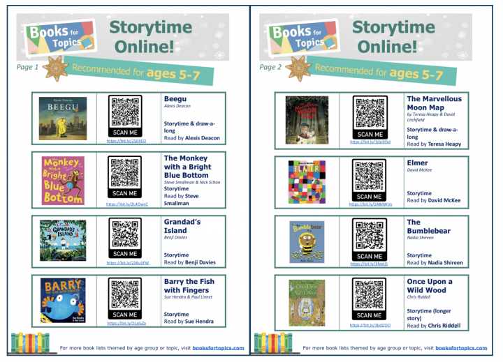 Books for Topics Storytime online