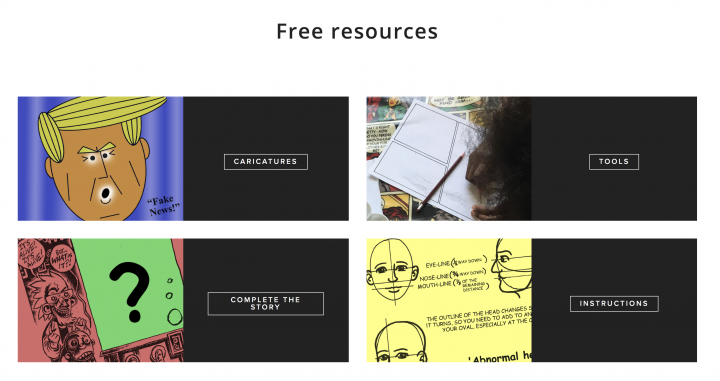 Downloadable cartooning resources from the Cartoon Museum