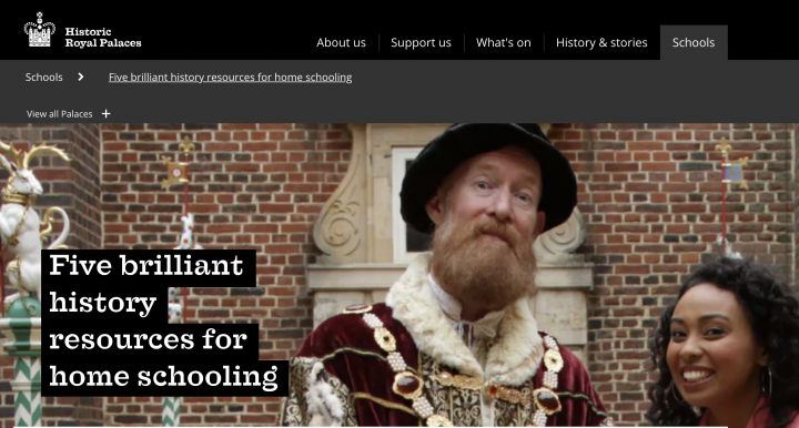 Historic Royal Palaces home schooling resources