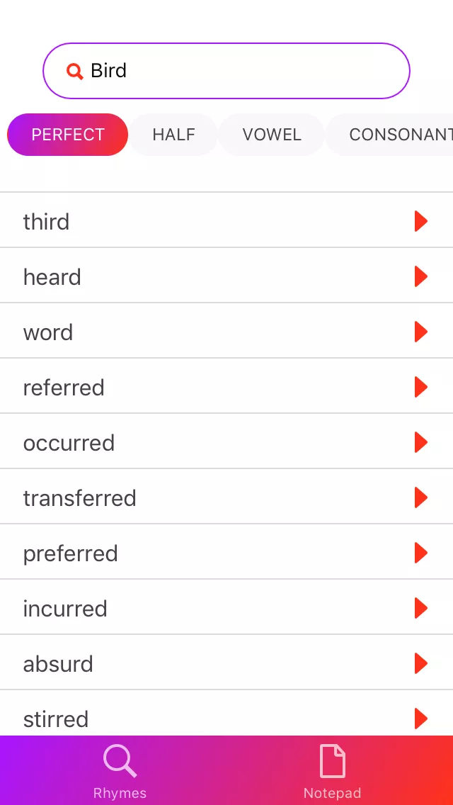Furious Rhymes app
