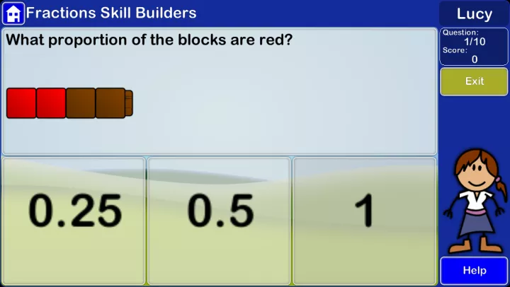 Fractions Decimals Percentages app