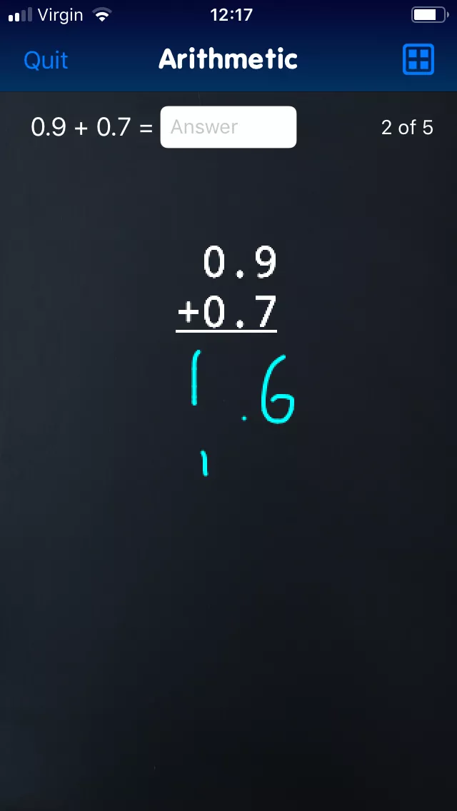 EG Classroom Decimals app