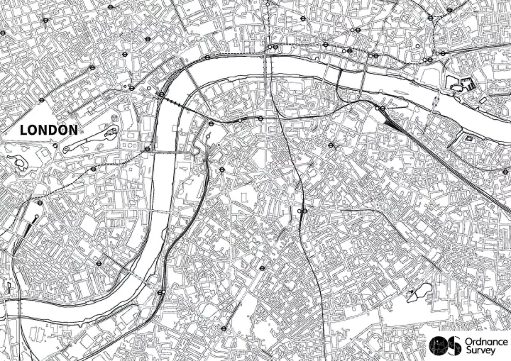Ordnance Survey maps to colour in