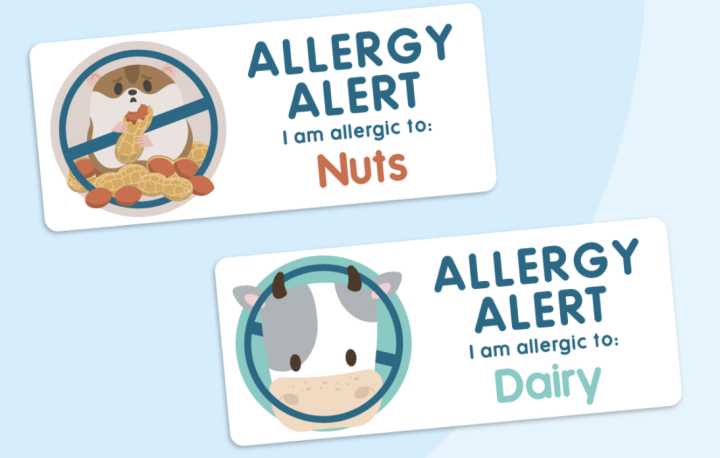 Allergy alert labels