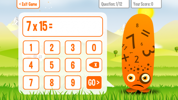 Squeebles Times Tables app