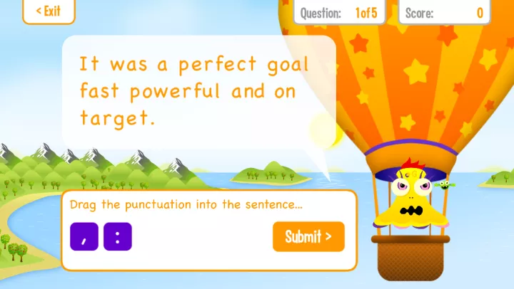 Squeebles Punctuation app