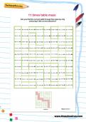 11 times table maze worksheet 11 times table maze worksheet