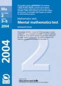 Key Stage 2 - 2004 Maths SATs Papers Key Stage 2 - 2004 Maths SATs Papers