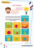 2D and 3D shape worksheet 2D and 3D shape worksheet