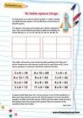 6 times table space bingo game 6 times table space bingo game