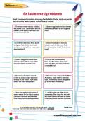 6 times table word problems worksheet 6 times table word problems worksheet
