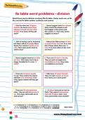 6 times table division word problems worksheet 6 times table division word problems worksheet
