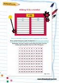 Adding 10 to a number worksheet Adding 10 to a number worksheet
