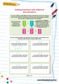 Adding fractions with different denominators worksheet Adding fractions with different denominators worksheet