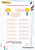 Adding more than two numbers cards worksheet Adding more than two numbers cards worksheet