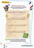 Addition and place value worksheet Addition and place value worksheet