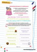 Adverbial phrases in sentences worksheet Adverbial phrases in sentences worksheet