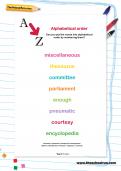Alphabetical order worksheet Alphabetical order worksheet