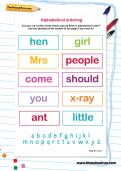 Alphabetical ordering worksheet Alphabetical ordering worksheet