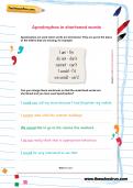 Apostrophes in shortened words worksheet Apostrophes in shortened words worksheet