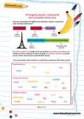 Arranging simple, compound and complex sentences worksheet Arranging simple, compound and complex sentences worksheet