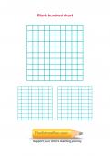 Blank hundred chart or hundred square Blank hundred chart or hundred square