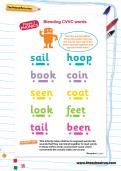 Blending CVVC words Blending CVVC words