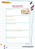 Book reviews in Y2: responding to texts worksheet Book reviews in Y2: responding to texts worksheet