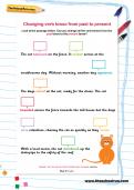 Changing verb tense from past to present worksheet Changing verb tense from past to present worksheet