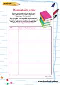 Choosing books to read worksheet Choosing books to read worksheet