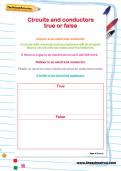 Circuits and conductors true or false worksheet Circuits and conductors true or false worksheet