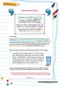 Commas revision worksheet Commas revision worksheet