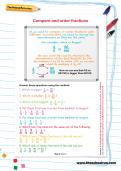 Compare and order fractions worksheet Compare and order fractions worksheet