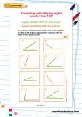 Comparing and ordering angles smaller than 180 degrees worksheet Comparing and ordering angles smaller than 180 degrees worksheet