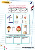 Comparing measures: greater than, smaller than and equal Comparing measures: greater than, smaller than and equal
