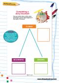 Completing a story mountain worksheet Completing a story mountain worksheet