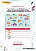 Completing a tally chart worksheet Completing a tally chart worksheet