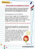 Concrete and abstract nouns worksheet Concrete and abstract nouns worksheet
