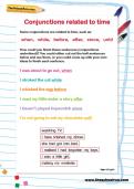 Conjunctions related to time worksheet Conjunctions related to time worksheet