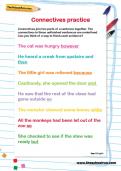 Connectives practice worksheet Connectives practice worksheet